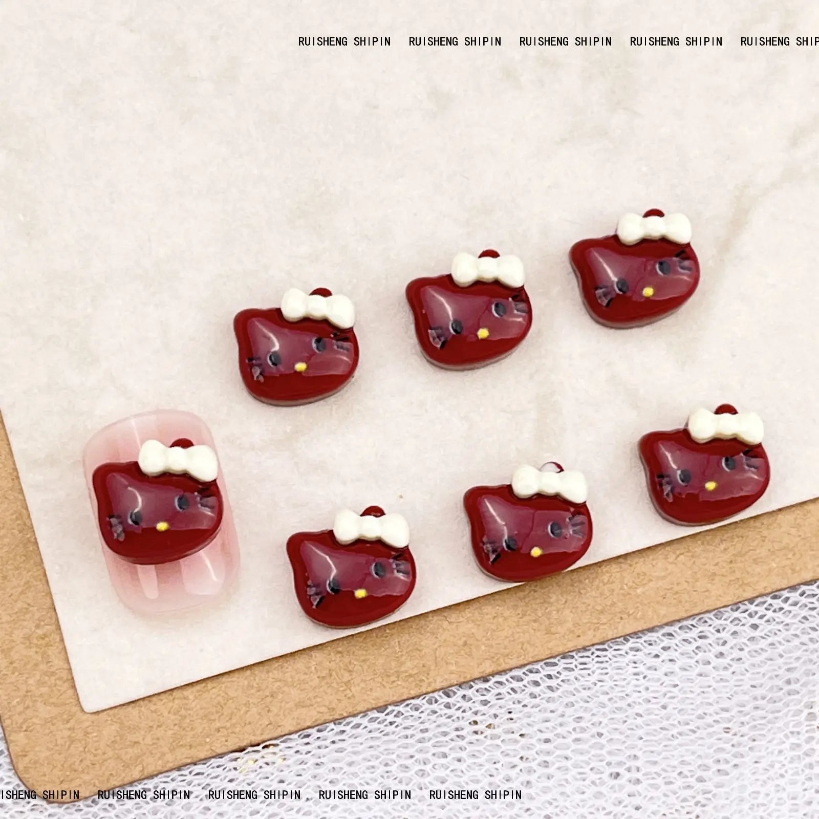 20Pcs Lovely Hello Kitty Cartoon Nail Accessories for Summer Fun Nail Charms Designed for Beautiful Girls