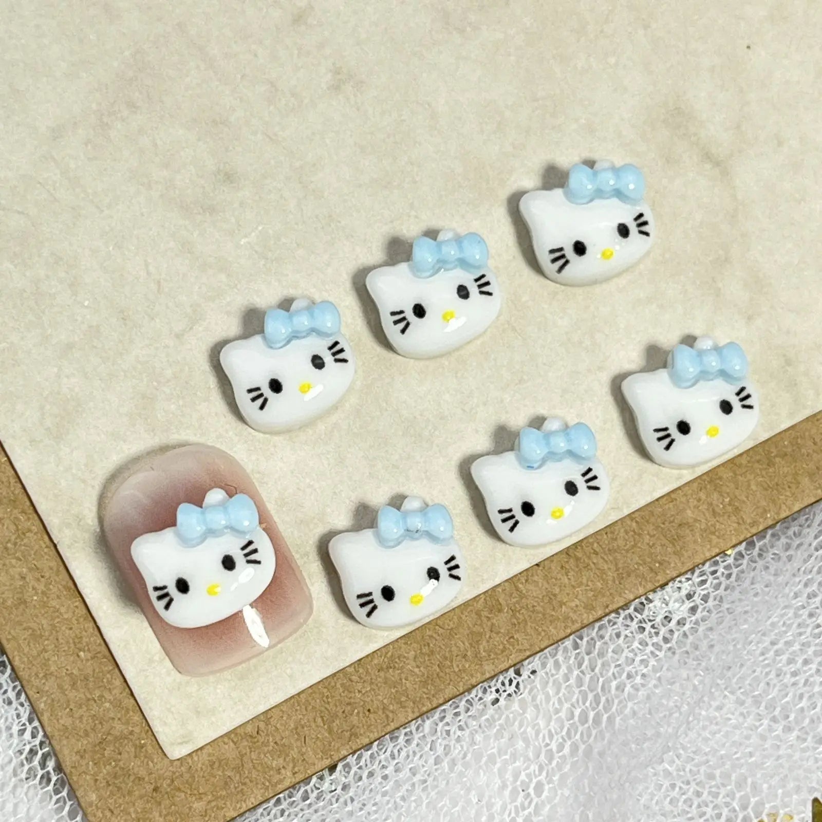 20Pcs Lovely Hello Kitty Cartoon Nail Accessories for Summer Fun Nail Charms Designed for Beautiful Girls