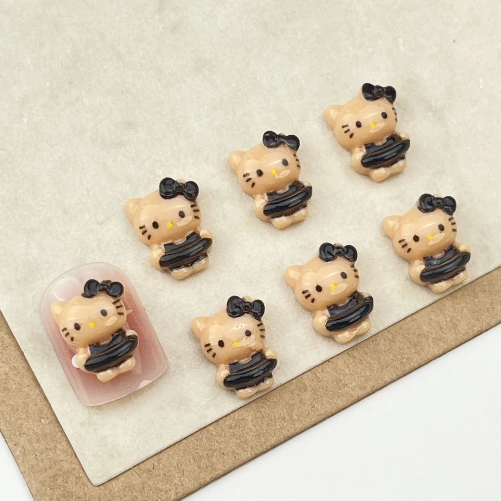 20Pcs Lovely Hello Kitty Cartoon Nail Accessories for Summer Fun Nail Charms Designed for Beautiful Girls