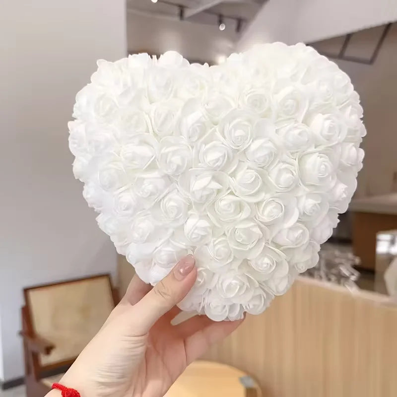 15cm 3D heart-shaped artificial rose, suitable for Valentine's Day, Mother's Day, graduation, Teachers' Day and birthday gifts