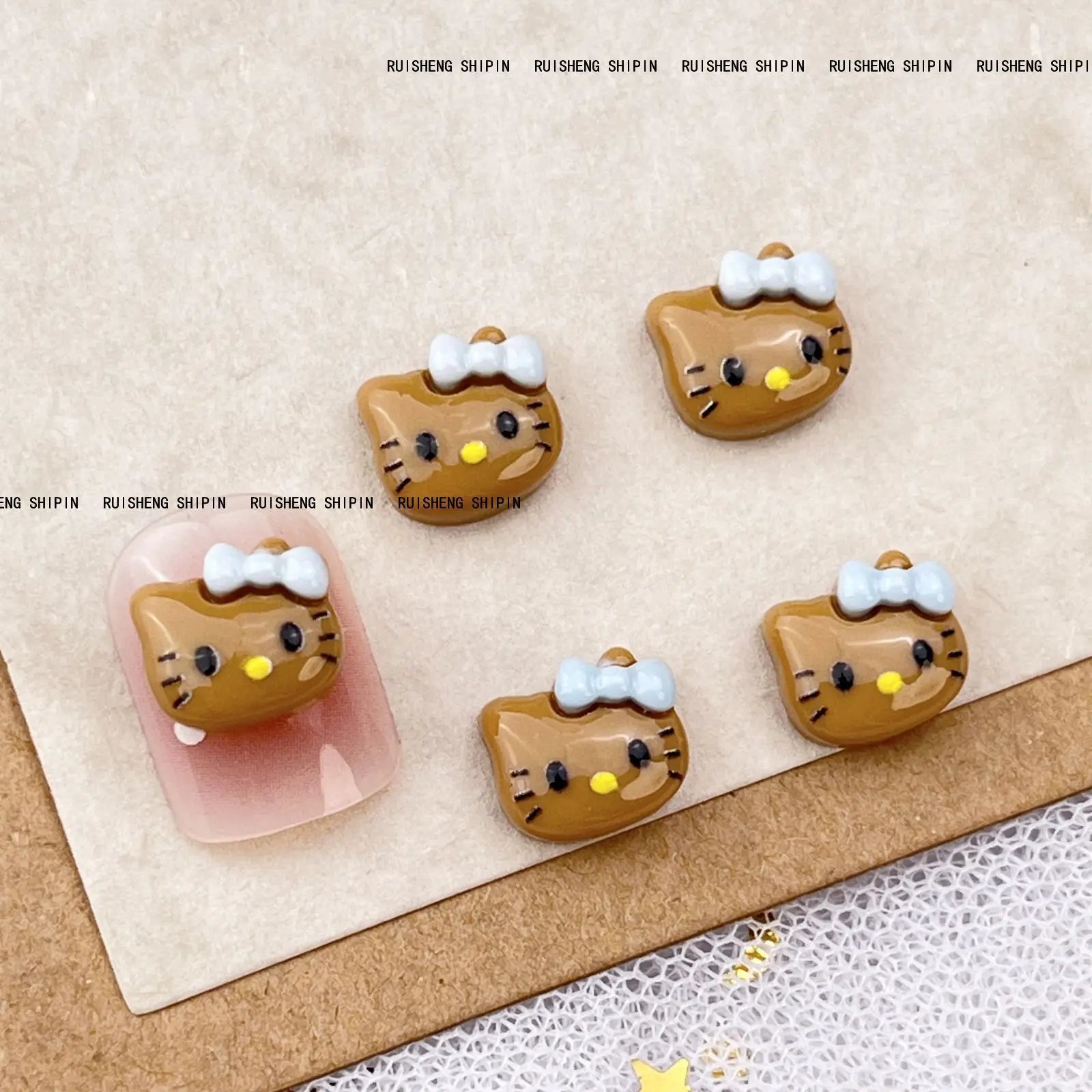 20Pcs Lovely Hello Kitty Cartoon Nail Accessories for Summer Fun Nail Charms Designed for Beautiful Girls