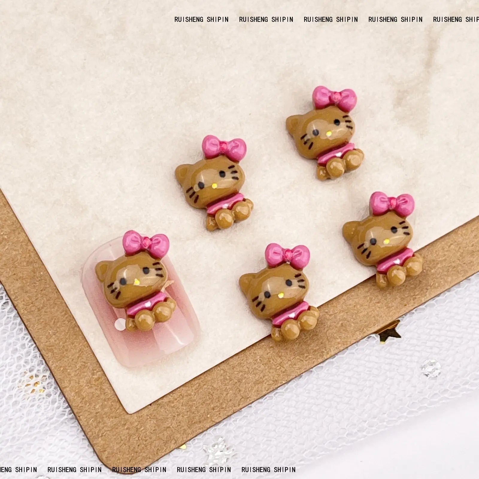 20Pcs Lovely Hello Kitty Cartoon Nail Accessories for Summer Fun Nail Charms Designed for Beautiful Girls