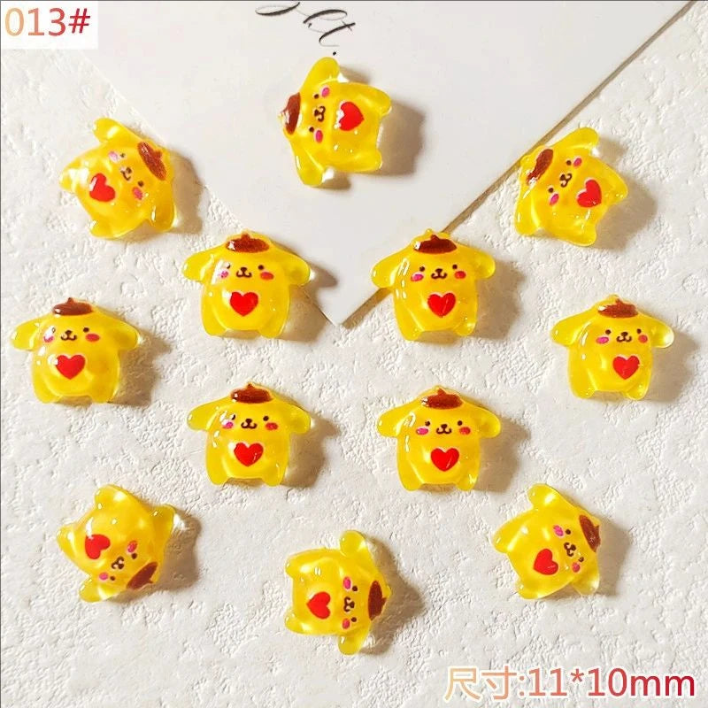 20Pcs Lovely Hello Kitty Cartoon Nail Accessories for Summer Fun Nail Charms Designed for Beautiful Girls