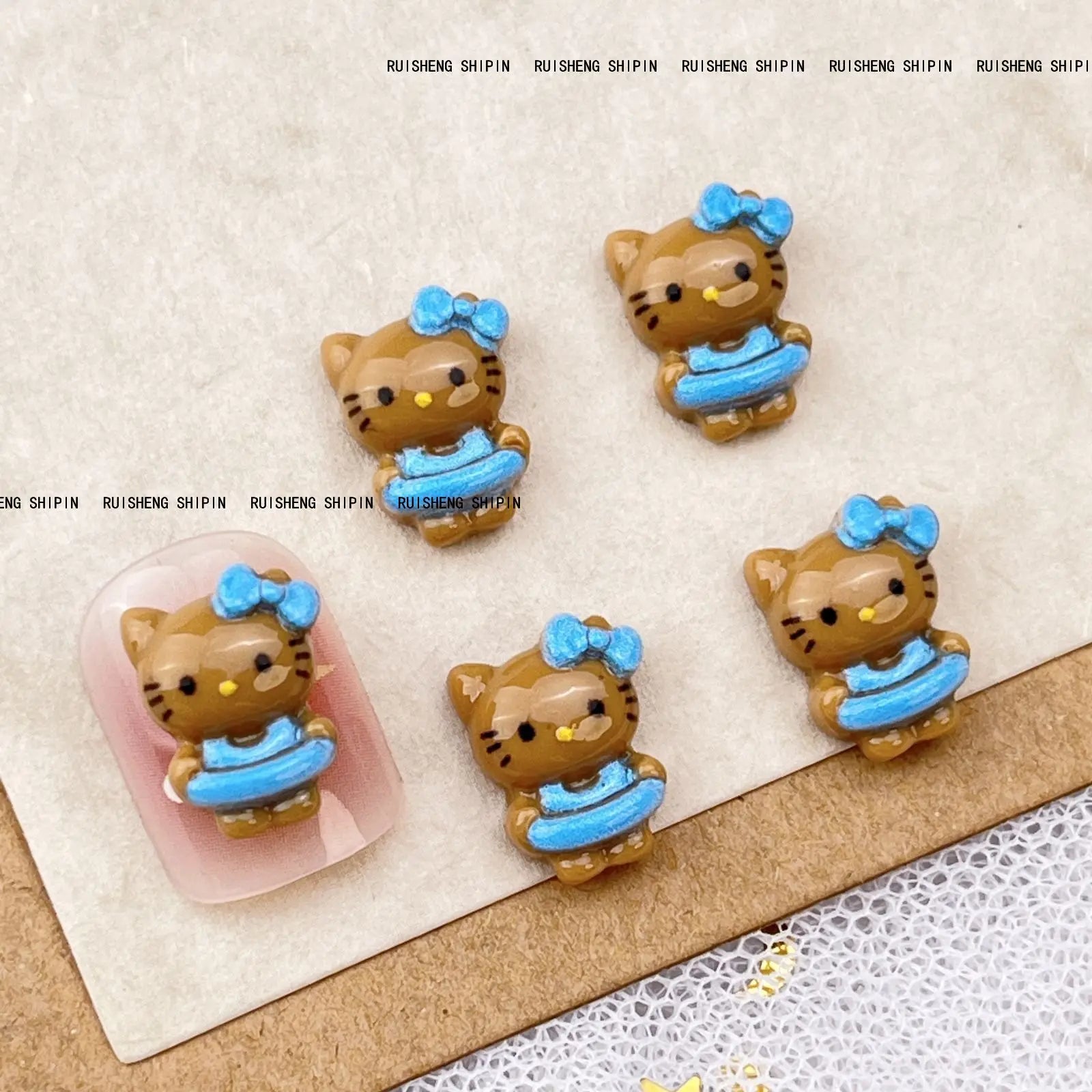 20Pcs Lovely Hello Kitty Cartoon Nail Accessories for Summer Fun Nail Charms Designed for Beautiful Girls