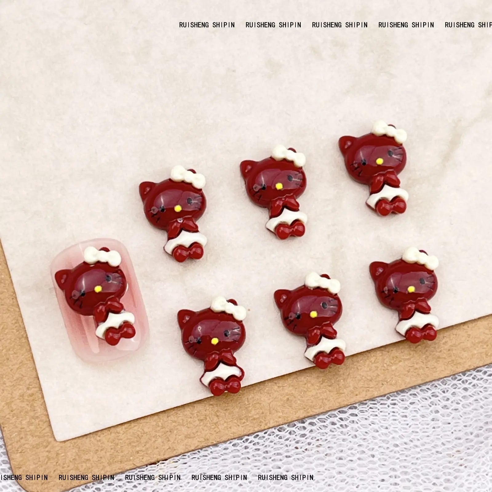 20Pcs Lovely Hello Kitty Cartoon Nail Accessories for Summer Fun Nail Charms Designed for Beautiful Girls