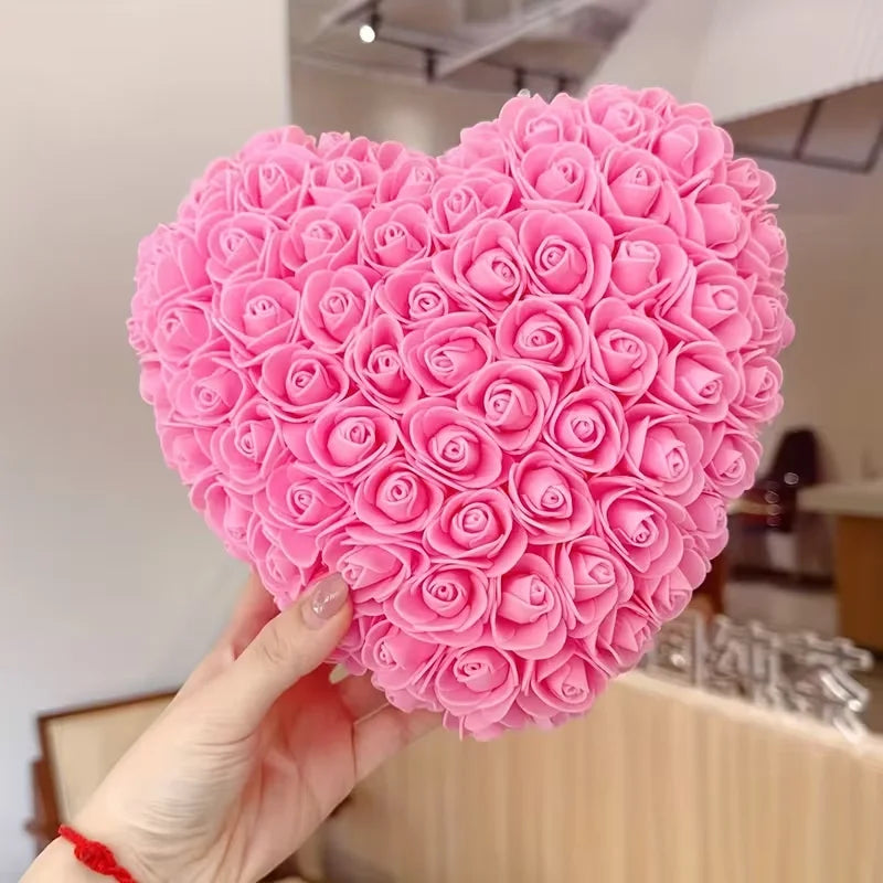 15cm 3D heart-shaped artificial rose, suitable for Valentine's Day, Mother's Day, graduation, Teachers' Day and birthday gifts