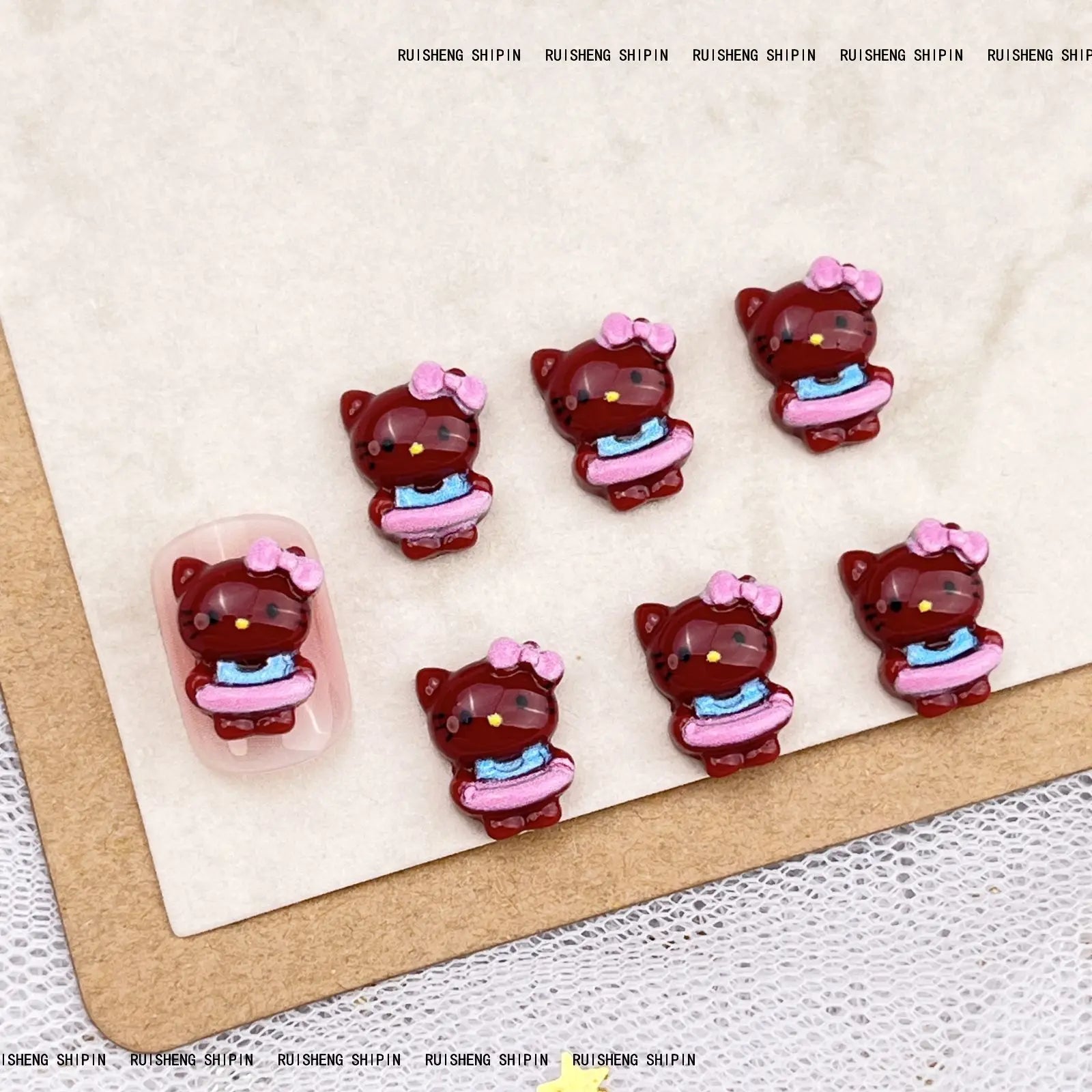 20Pcs Lovely Hello Kitty Cartoon Nail Accessories for Summer Fun Nail Charms Designed for Beautiful Girls