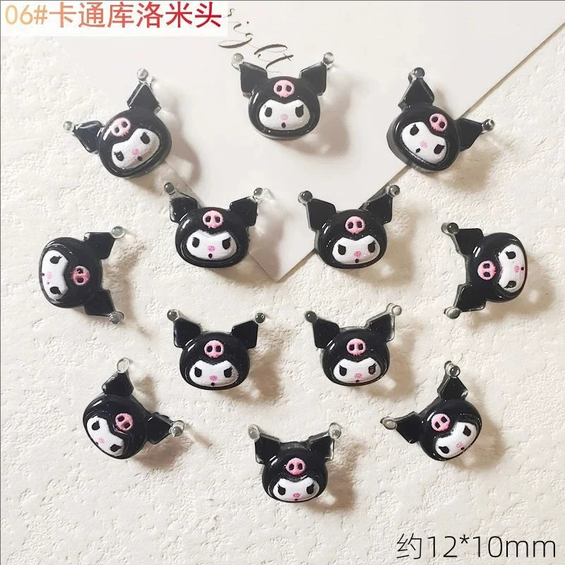 20Pcs Lovely Hello Kitty Cartoon Nail Accessories for Summer Fun Nail Charms Designed for Beautiful Girls