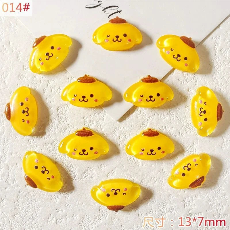 20Pcs Lovely Hello Kitty Cartoon Nail Accessories for Summer Fun Nail Charms Designed for Beautiful Girls