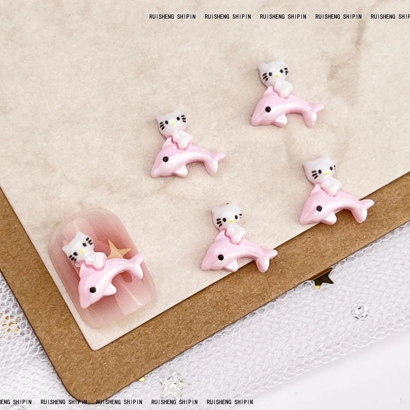 20Pcs Lovely Hello Kitty Cartoon Nail Accessories for Summer Fun Nail Charms Designed for Beautiful Girls