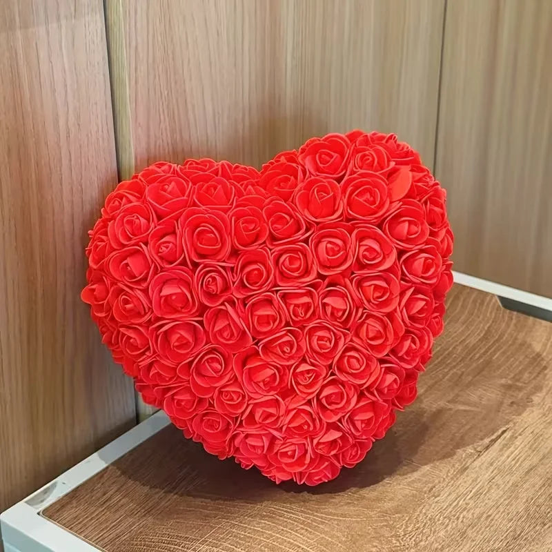 15cm 3D heart-shaped artificial rose, suitable for Valentine's Day, Mother's Day, graduation, Teachers' Day and birthday gifts