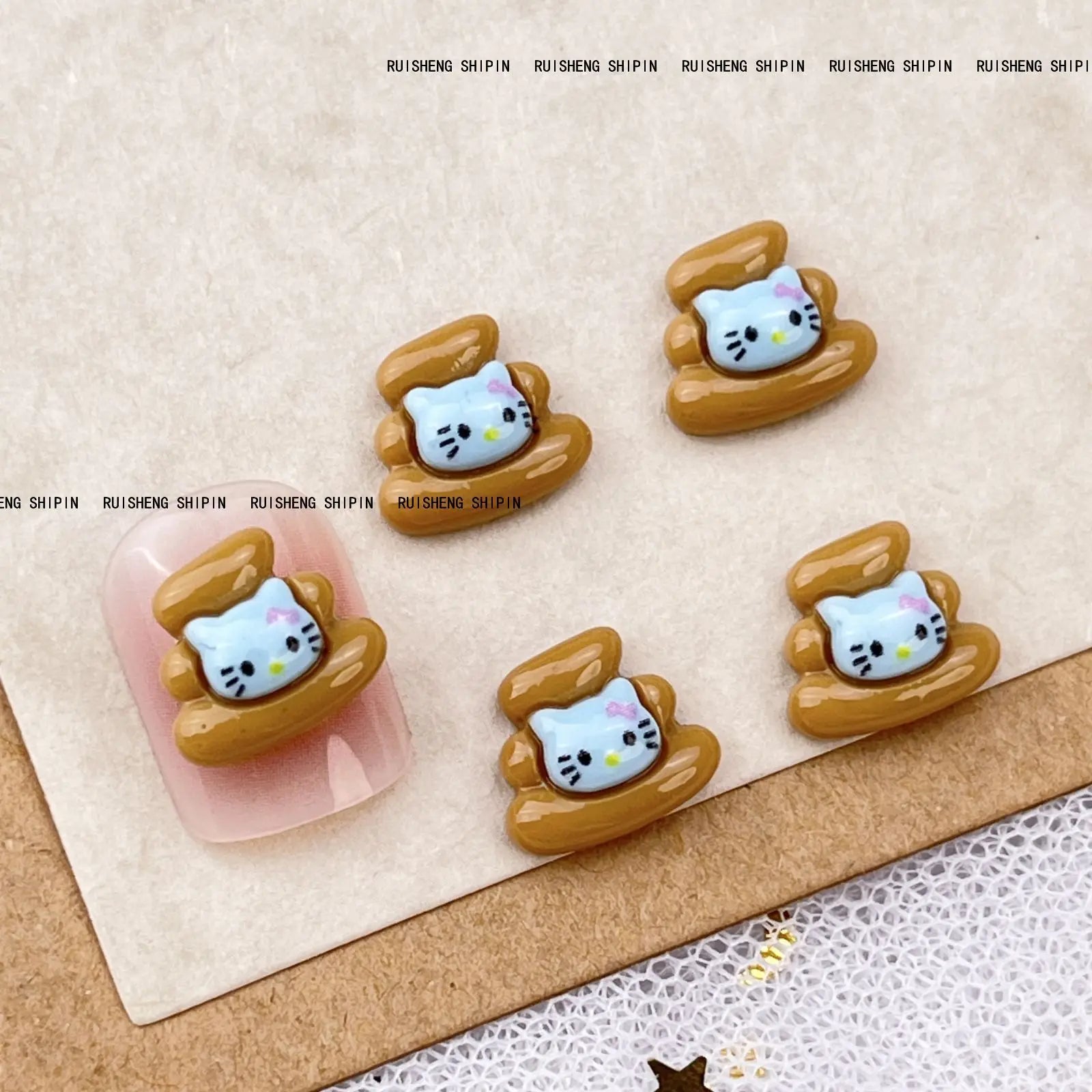 20Pcs Lovely Hello Kitty Cartoon Nail Accessories for Summer Fun Nail Charms Designed for Beautiful Girls