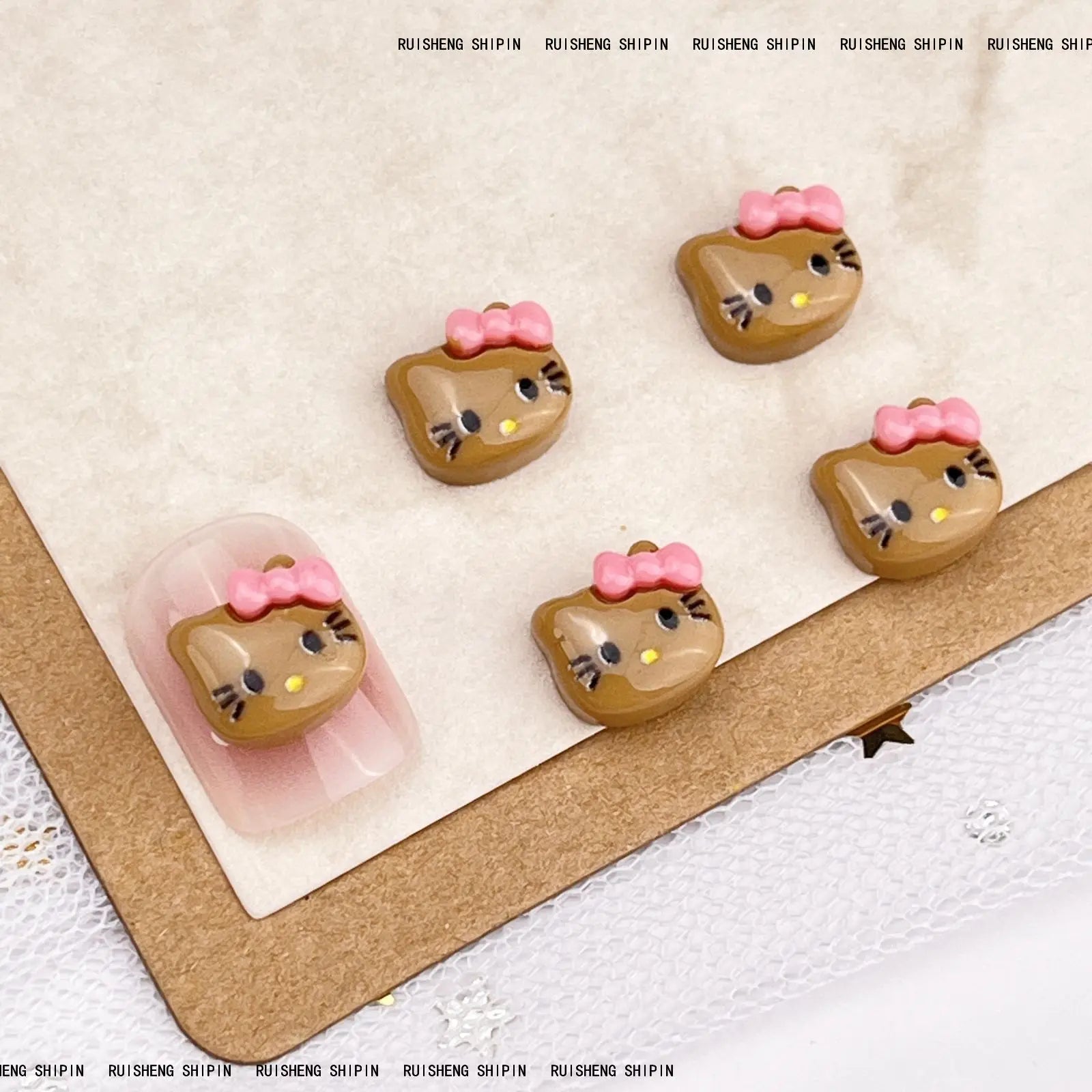 20Pcs Lovely Hello Kitty Cartoon Nail Accessories for Summer Fun Nail Charms Designed for Beautiful Girls