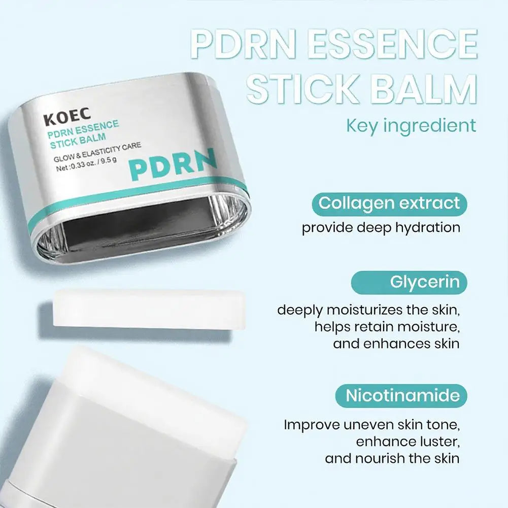KOEC PDRN Essence Stick 9.5g Collagen Niacinamide Deep Hydration Firming Anti Wrinkle Korean Portable Face Neck Care Essence