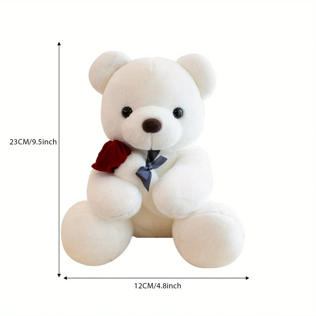 23cm Teddy Bear with Rose Bear for Valentine's Day Eternal Roses For Mother's Day Anniversary Graduation Handmade Romantic Gift