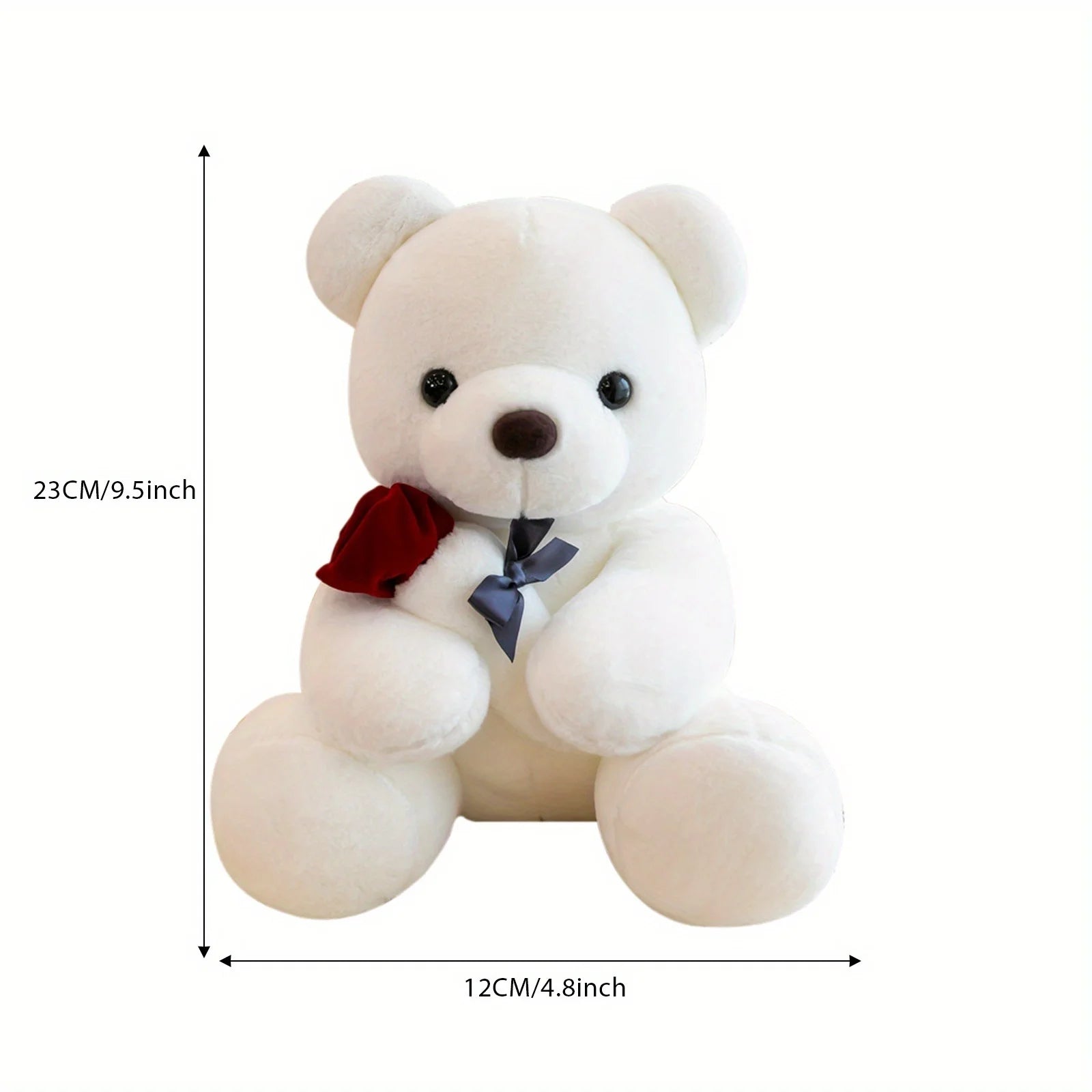 23cm Teddy Bear with Rose Bear for Valentine's Day Eternal Roses For Mother's Day Anniversary Graduation Handmade Romantic Gift