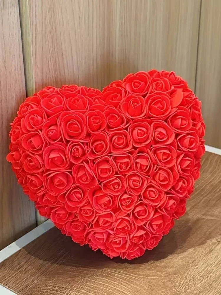 15cm 3D heart-shaped artificial rose, suitable for Valentine's Day, Mother's Day, graduation, Teachers' Day and birthday gifts