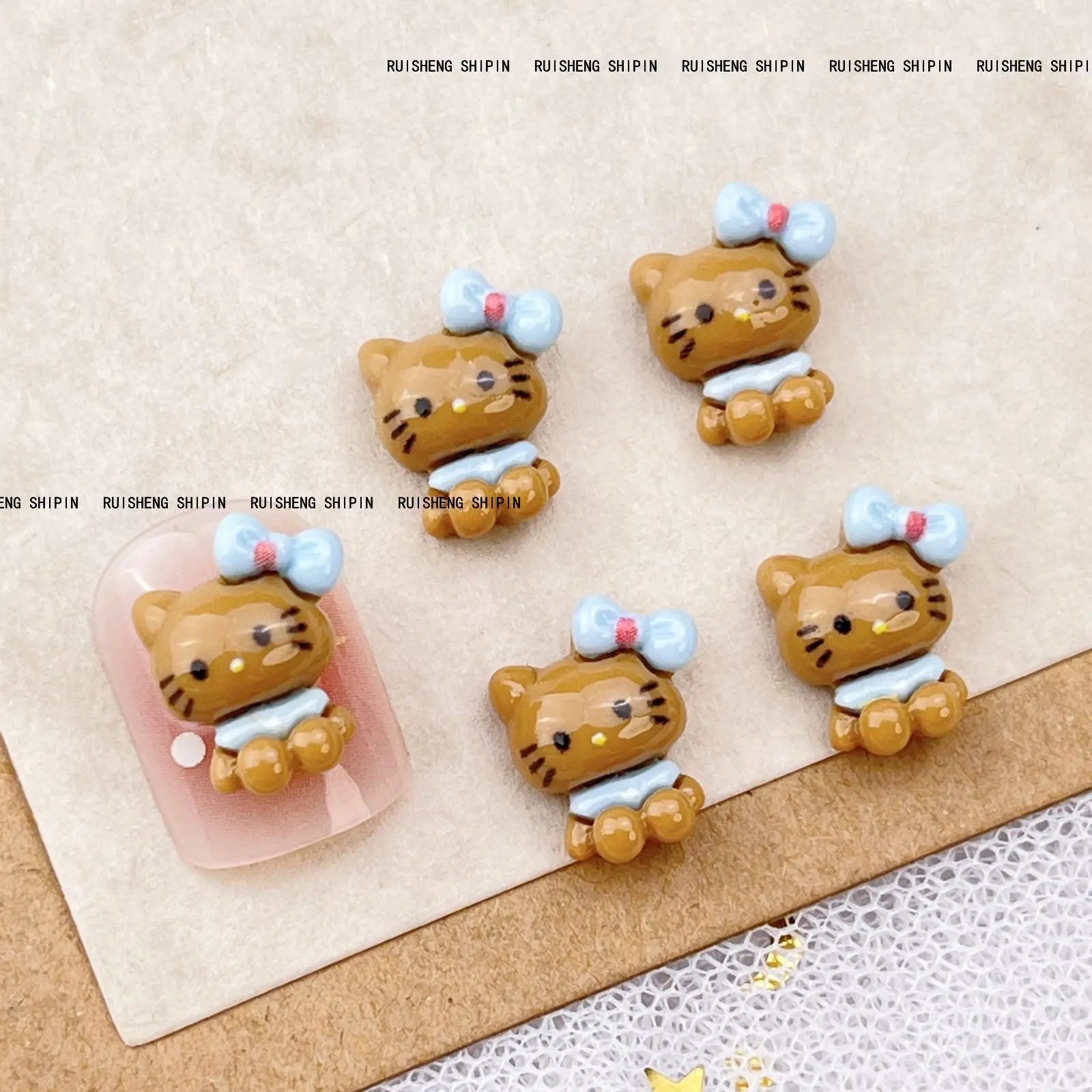 20Pcs Lovely Hello Kitty Cartoon Nail Accessories for Summer Fun Nail Charms Designed for Beautiful Girls