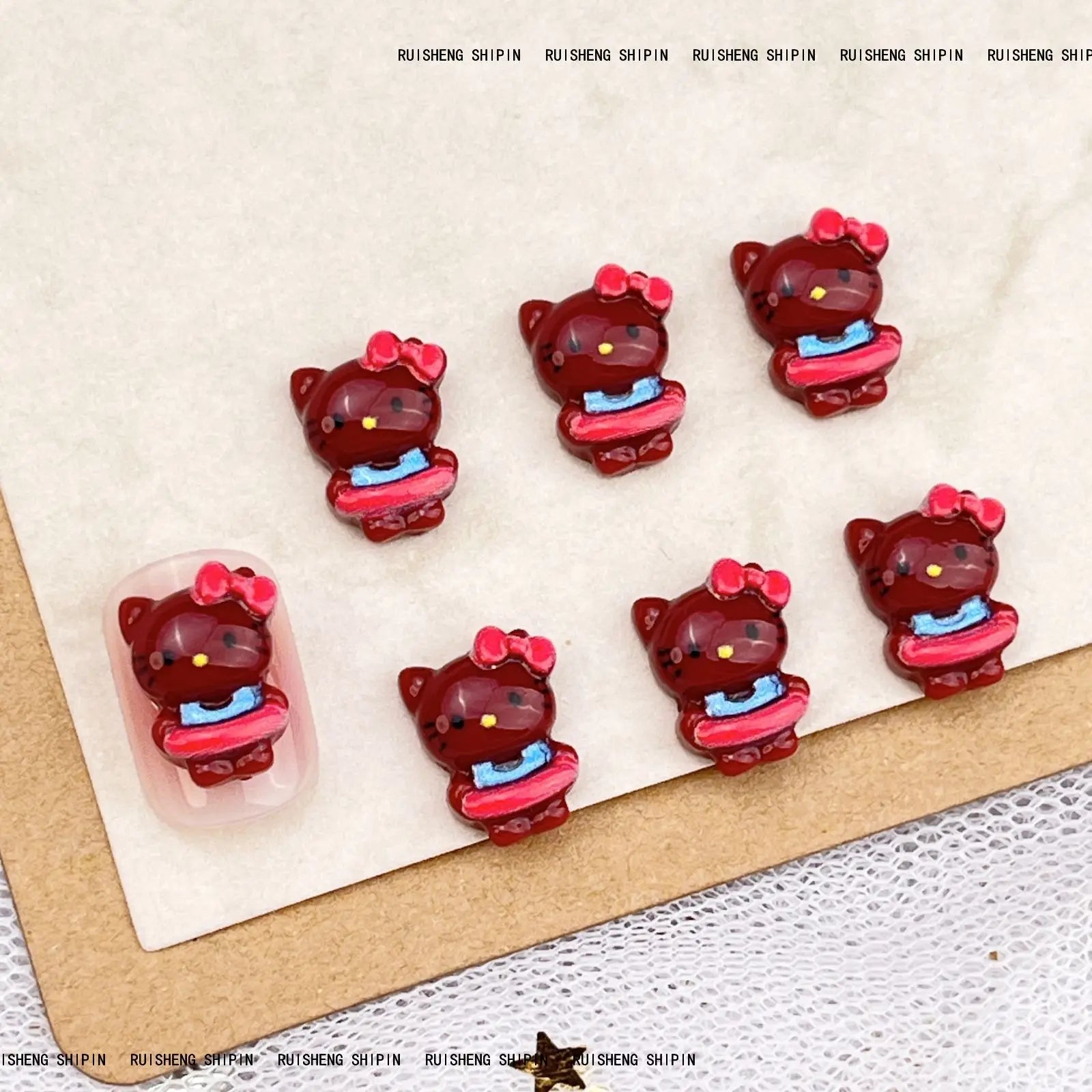 20Pcs Lovely Hello Kitty Cartoon Nail Accessories for Summer Fun Nail Charms Designed for Beautiful Girls