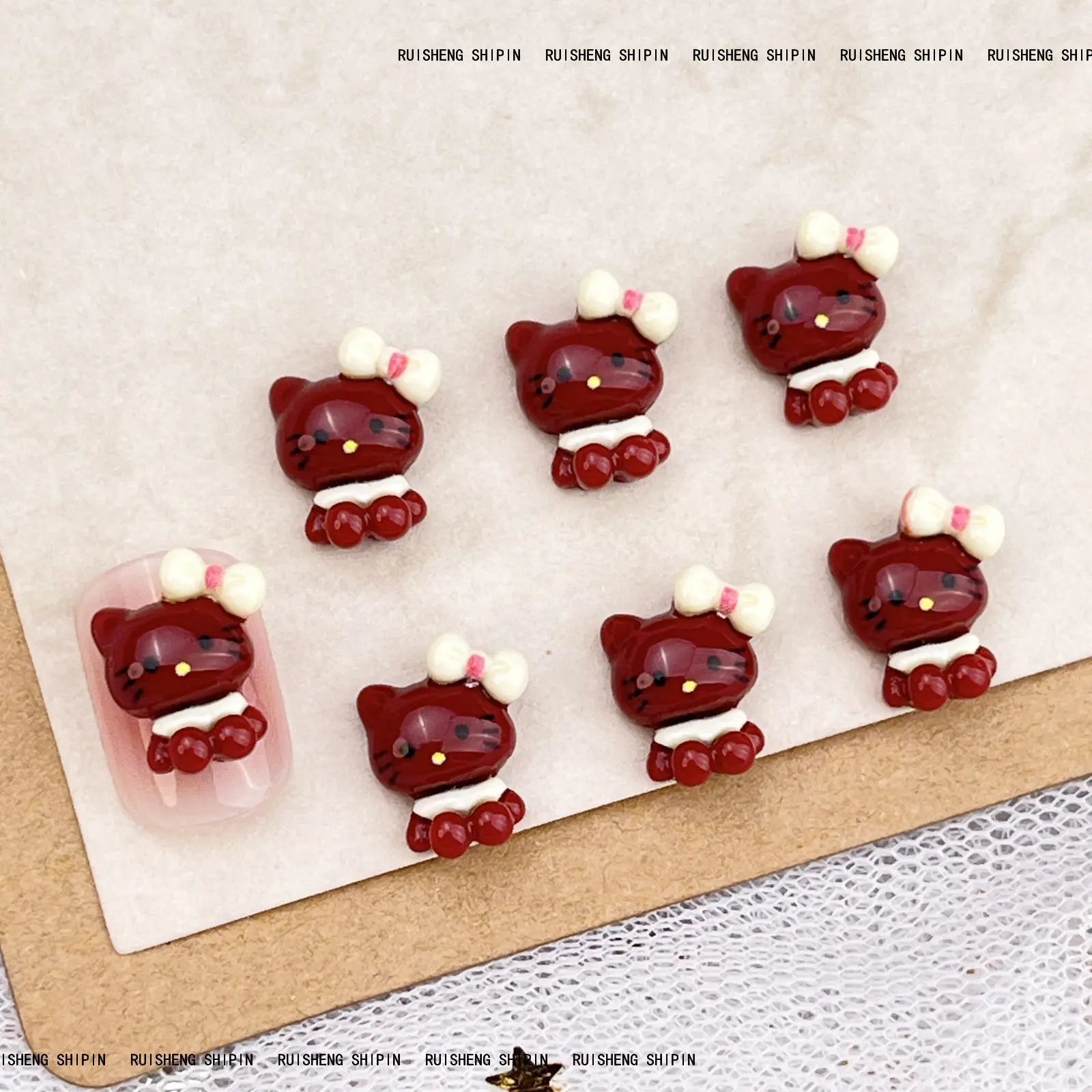 20Pcs Lovely Hello Kitty Cartoon Nail Accessories for Summer Fun Nail Charms Designed for Beautiful Girls