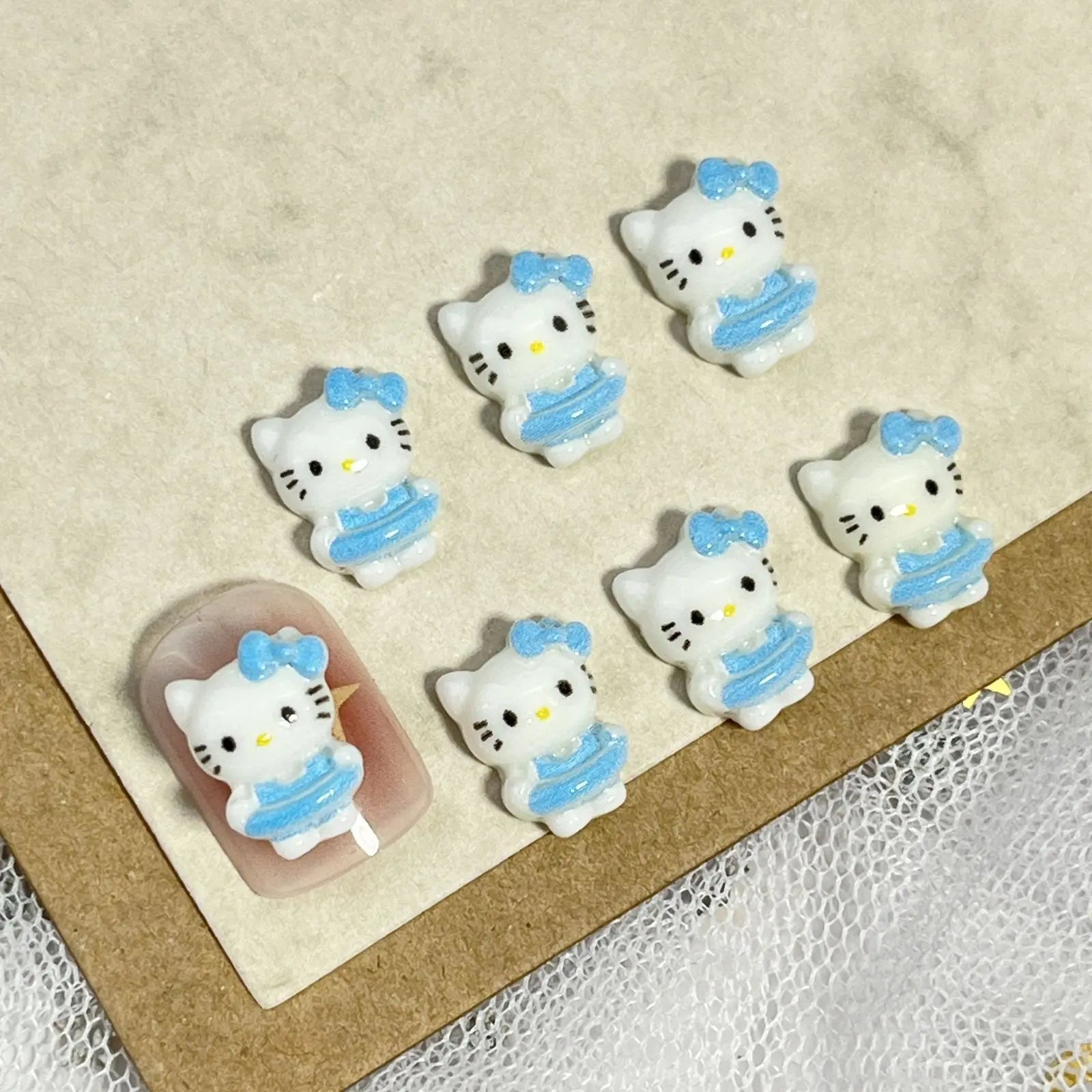 20Pcs Lovely Hello Kitty Cartoon Nail Accessories for Summer Fun Nail Charms Designed for Beautiful Girls