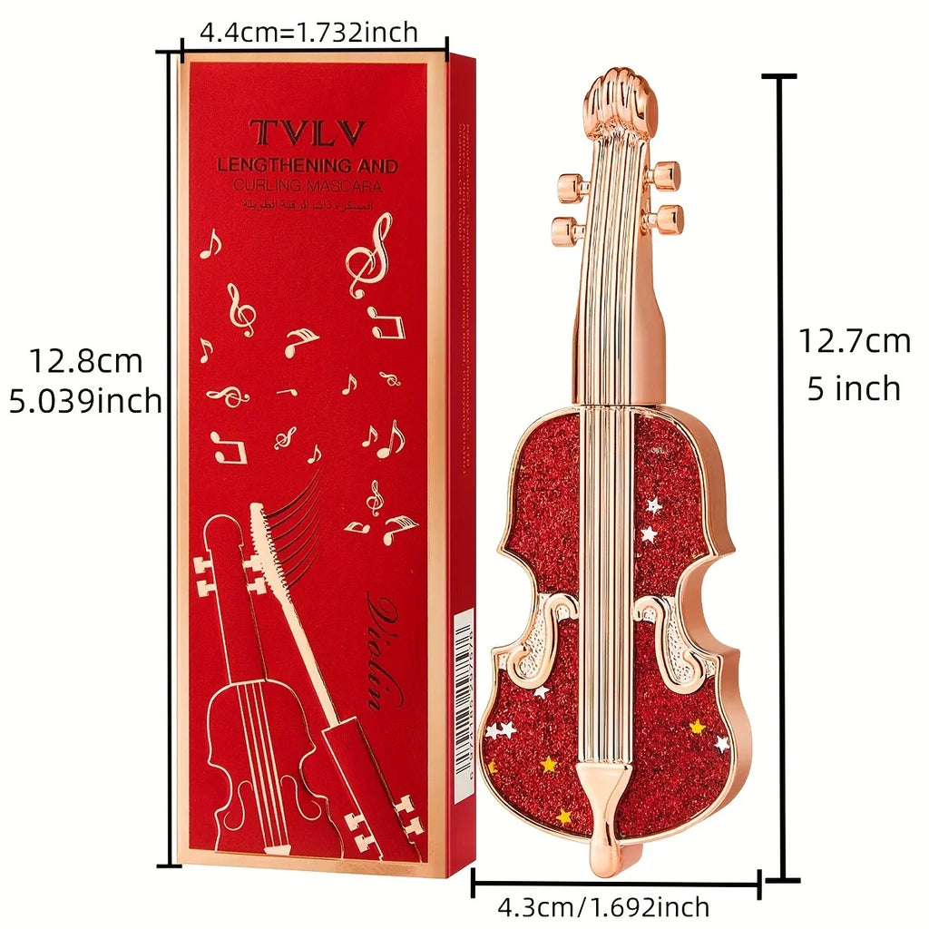 Violin Lengthening Curl Styling Mascara Waterproof Slim Long Curling Fine Brush Head Very Thin Lasting No Smudging Eye Makeup