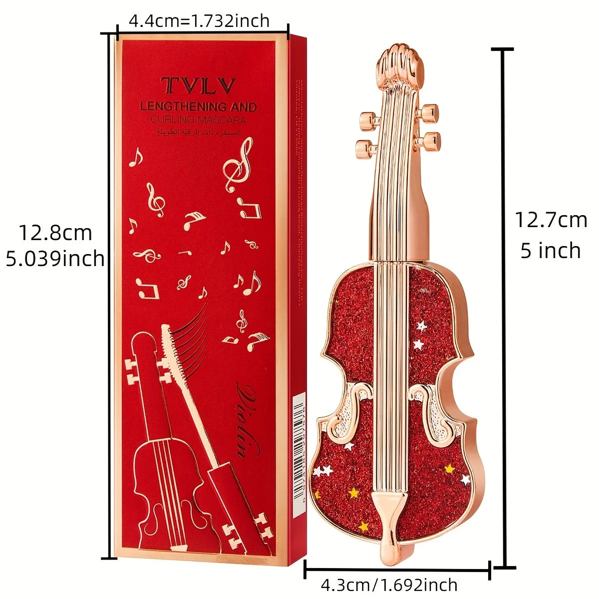 Violin Lengthening Curl Styling Mascara Waterproof Slim Long Curling Fine Brush Head Very Thin Lasting No Smudging Eye Makeup