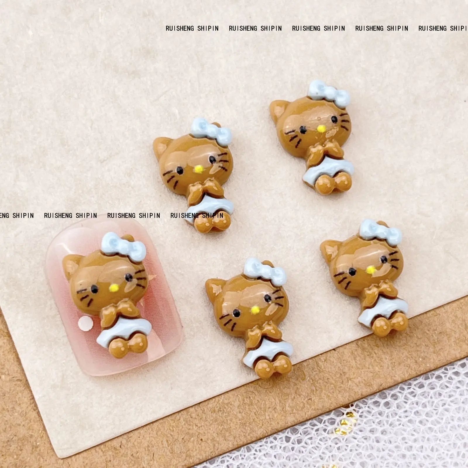 20Pcs Lovely Hello Kitty Cartoon Nail Accessories for Summer Fun Nail Charms Designed for Beautiful Girls