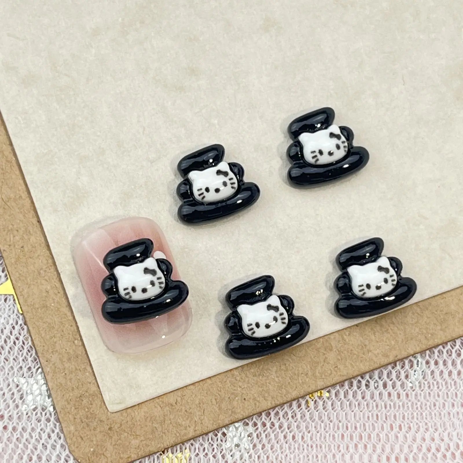 20Pcs Lovely Hello Kitty Cartoon Nail Accessories for Summer Fun Nail Charms Designed for Beautiful Girls