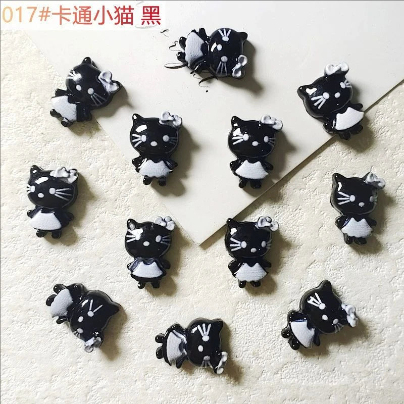 20Pcs Lovely Hello Kitty Cartoon Nail Accessories for Summer Fun Nail Charms Designed for Beautiful Girls