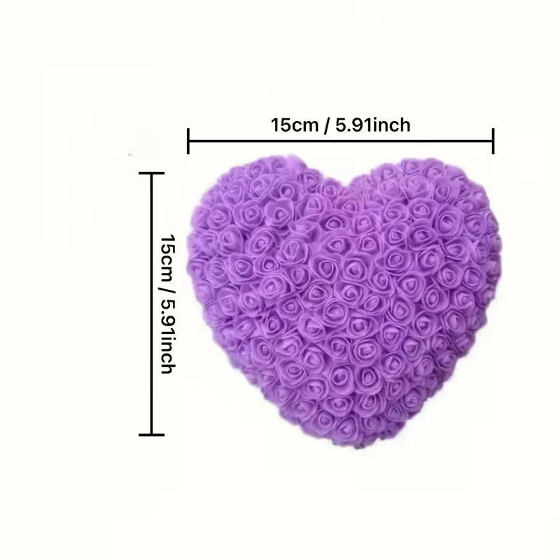 15cm 3D heart-shaped artificial rose, suitable for Valentine's Day, Mother's Day, graduation, Teachers' Day and birthday gifts