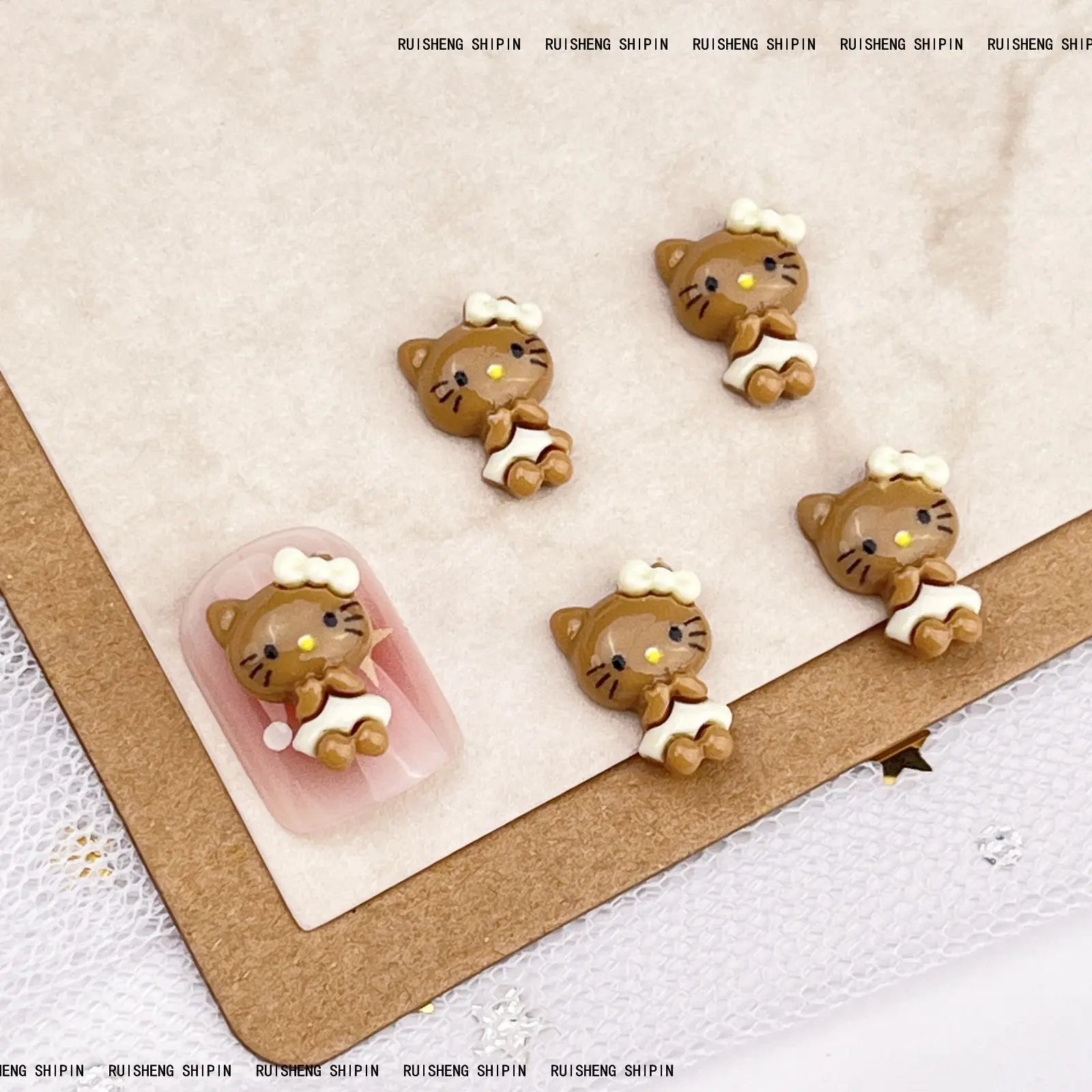 20Pcs Lovely Hello Kitty Cartoon Nail Accessories for Summer Fun Nail Charms Designed for Beautiful Girls