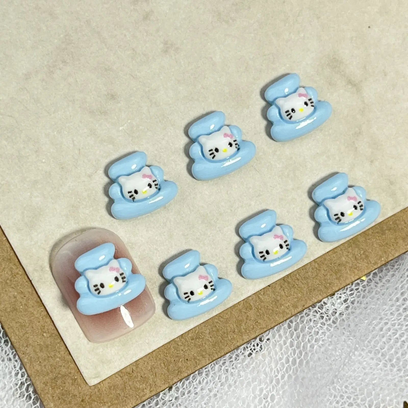 20Pcs Lovely Hello Kitty Cartoon Nail Accessories for Summer Fun Nail Charms Designed for Beautiful Girls